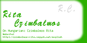 rita czimbalmos business card